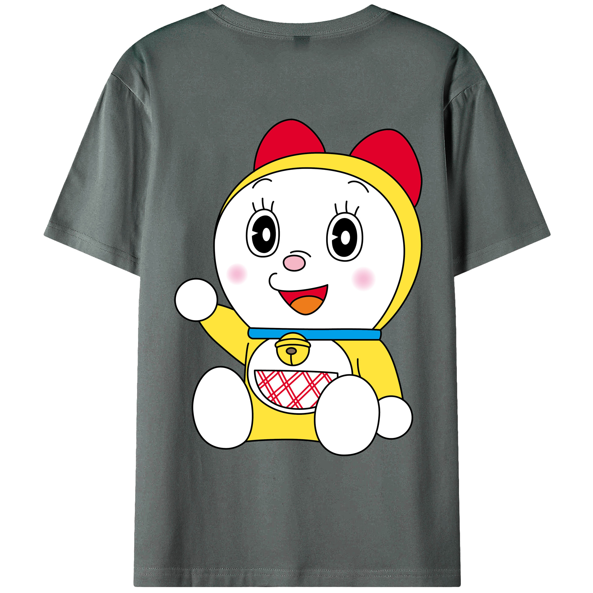 （画像用） ドラえもん ドラミ Doraemon Dorami 綿100％ メンズ半袖Tシャツ（バックプリント） 通気性